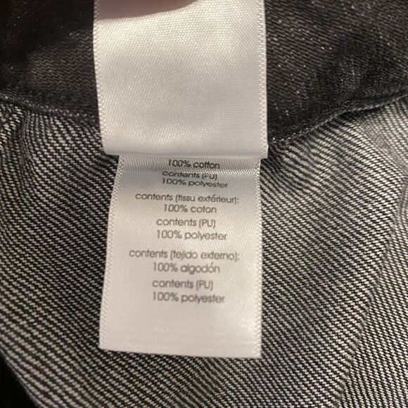 WeWoreWhat Grommet Belted Denim Shorts Size 24 Black Casual Punk Goth - Picture 9 of 10